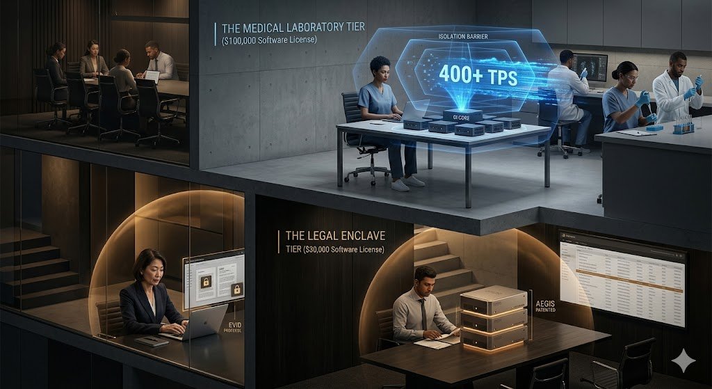 Product tiers for medical laboratory and legal enclave